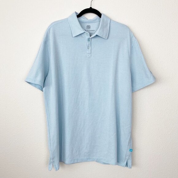 Tori Richard Honolulu Lt Blue Sony Open Hawaii Embroidered Golf Polo Shirt Sz XL - Picture 1 of 7